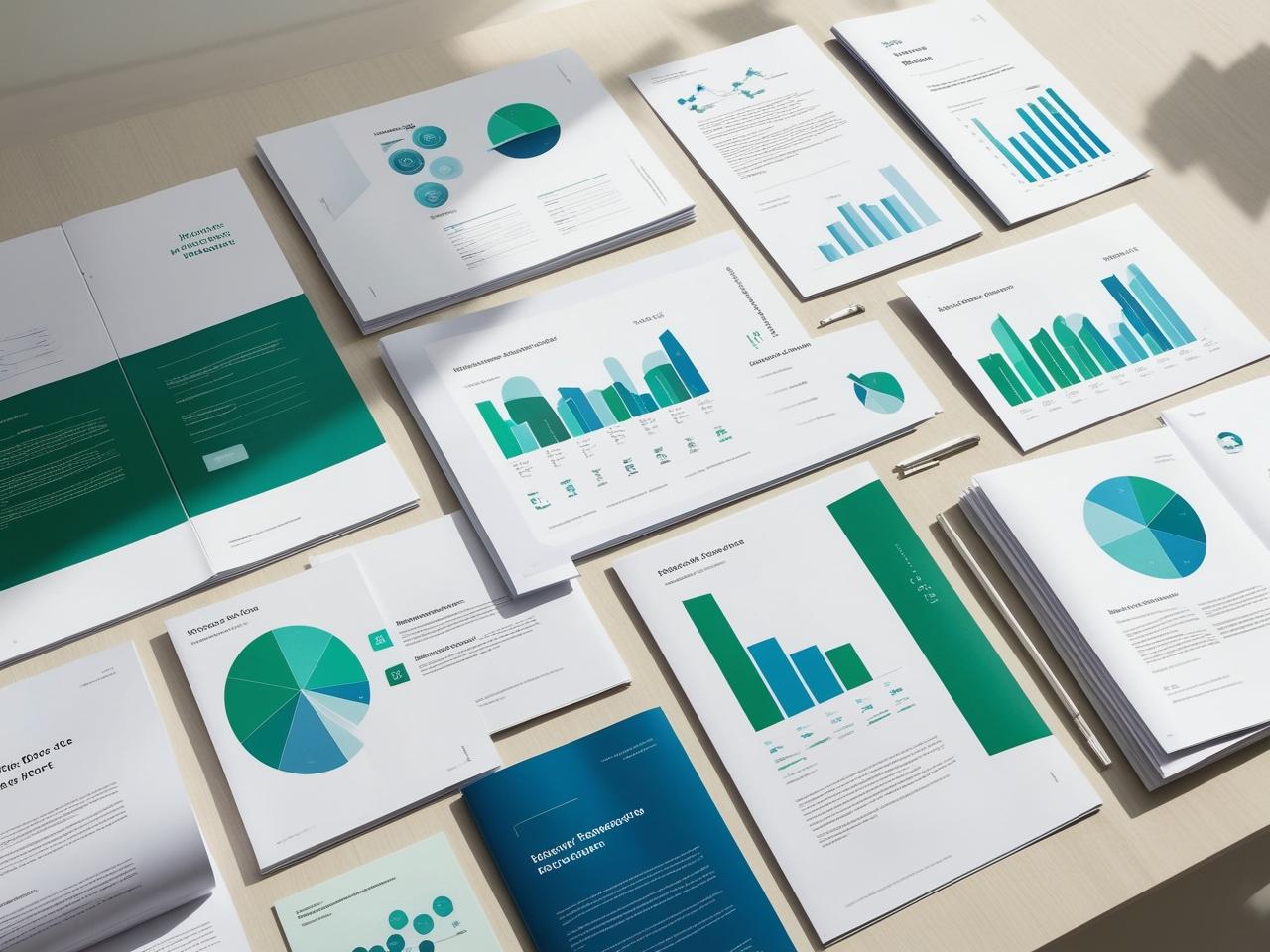 A flat lay shot of reports, documents analysis